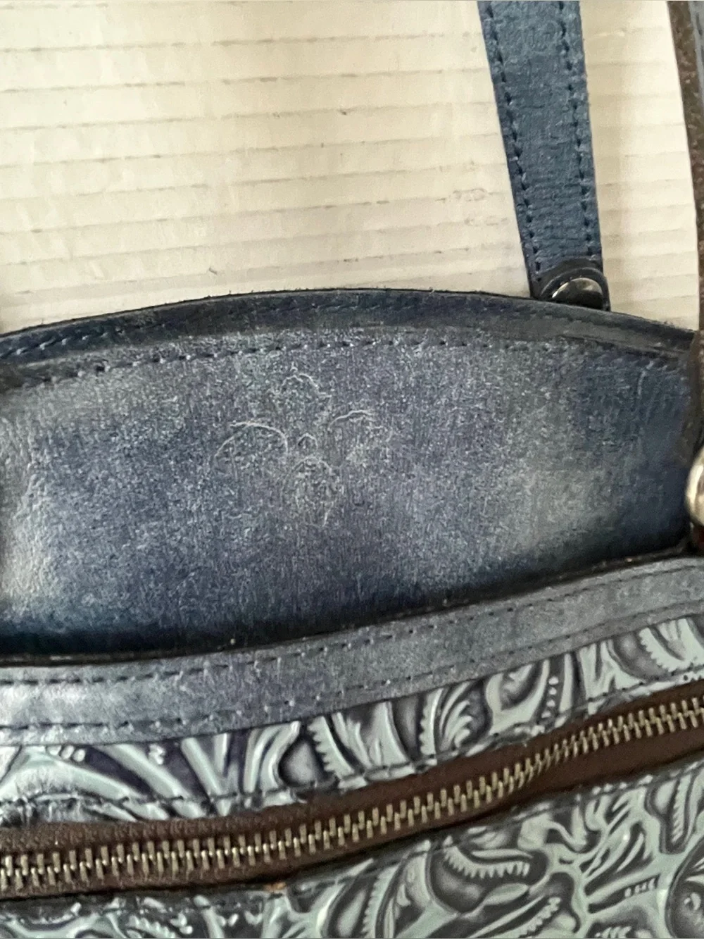 Patricia Nash tooled leather tote bag